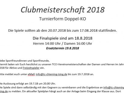 Clubmeisterschaft 2018